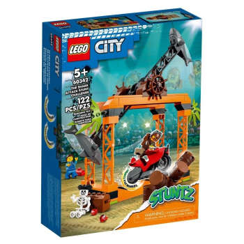 LEGO(R) CITY 60342 Wyzwanie kaskaderskie: atak rekin